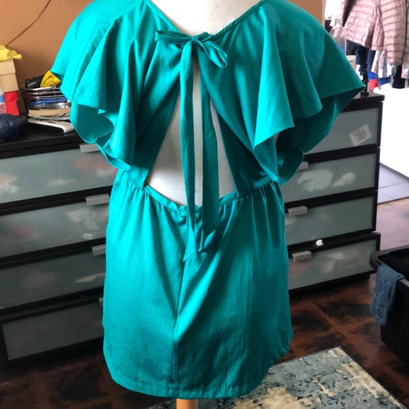 Emerald green by free people never wore it - Picture 2 of 8